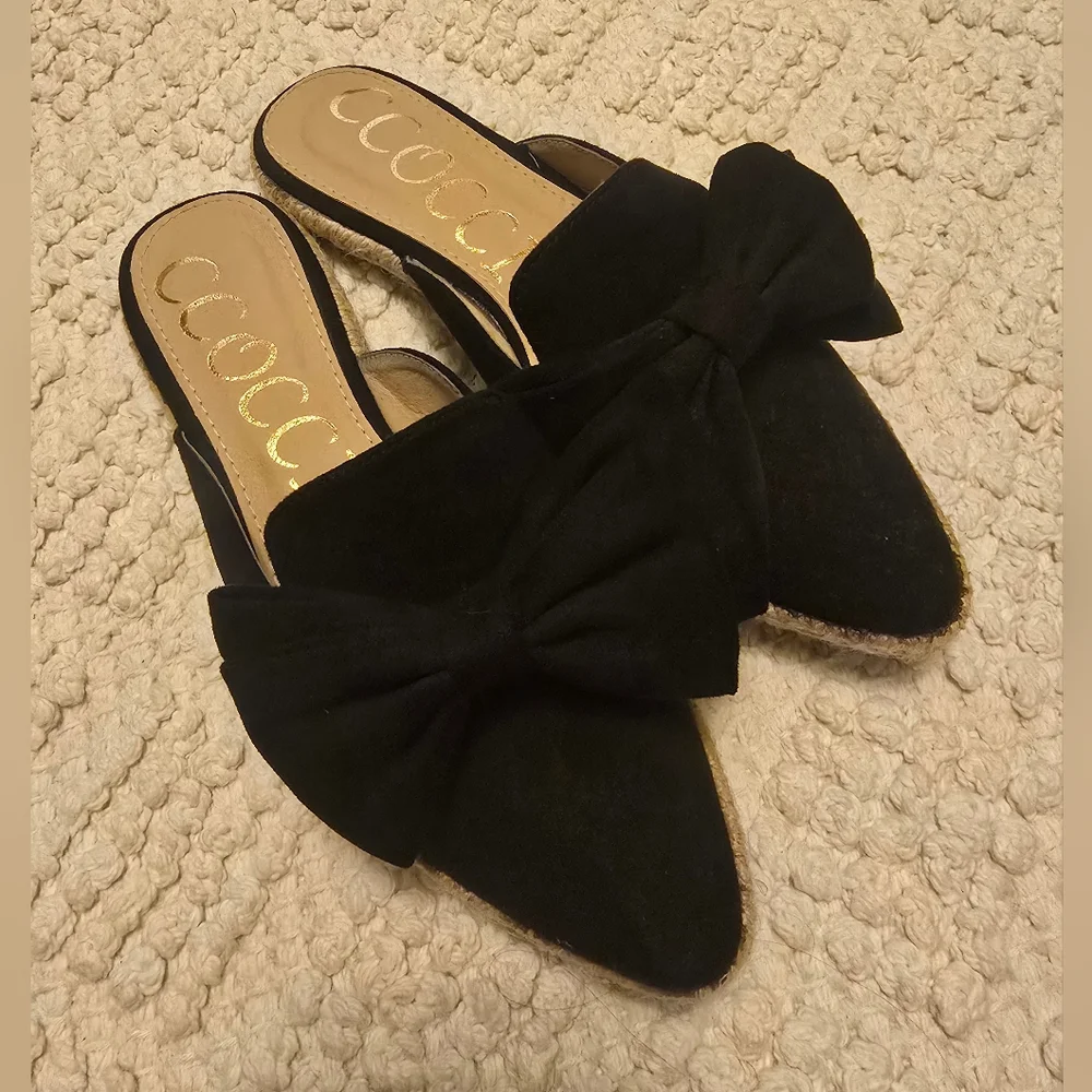 CCOCCI Black Bow Mules - Picture 4 of 7